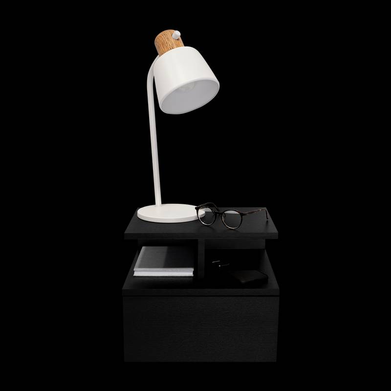 Adele Black Floating Nightstand