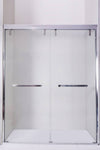 Sleek Slide Shower Door - Clear Safety Glass & Chrome Finish