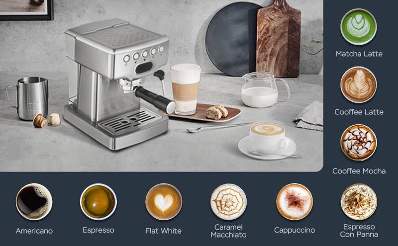Espresso Bliss: Home Barista Machine with Milk Frother