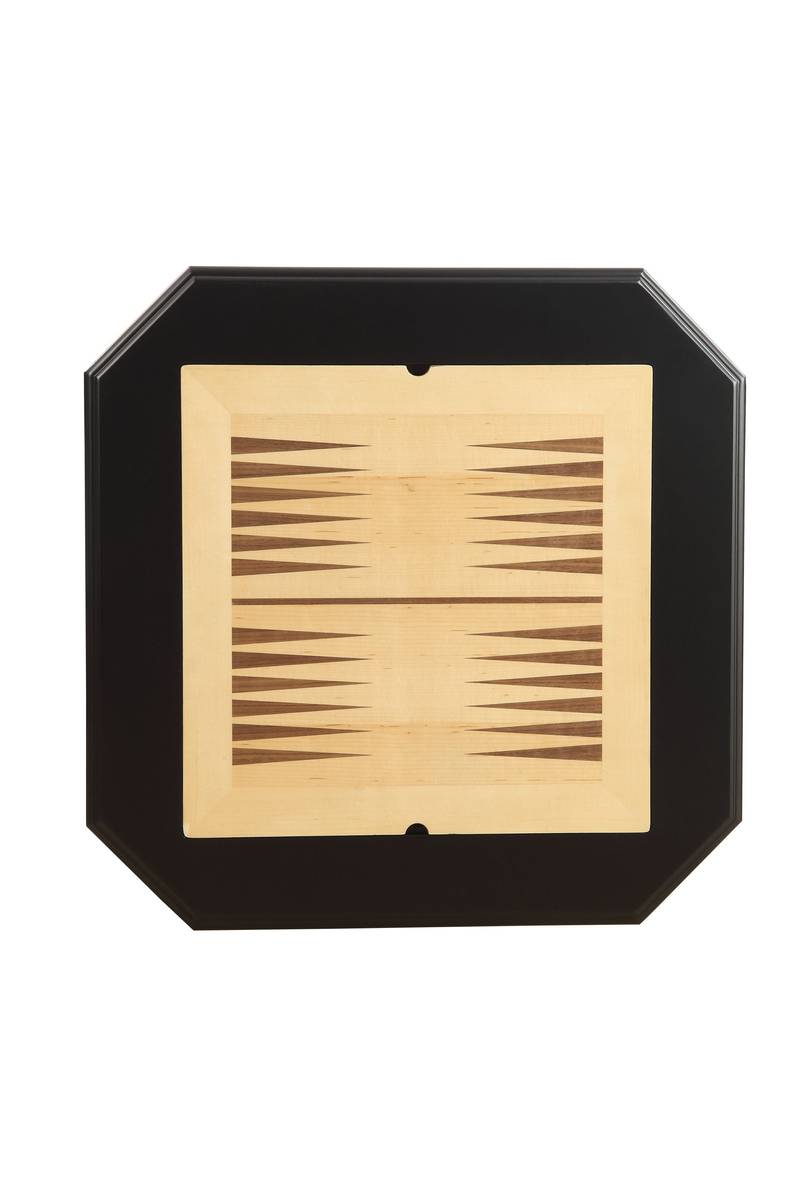 Bishop Black Reversible Game Table with Tray