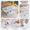 Elegant Gray Marble Coffee Table with Silver Accents