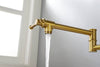 Wall-Mounted Brass Pot Filler Faucet