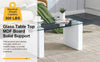 Sleek Glass & White Column Coffee Table