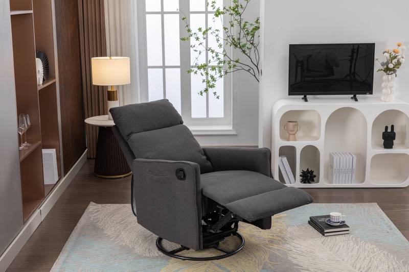 Cozy Glider Rocker Chair - Dark Gray