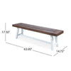 Chic Dark Brown & White Outdoor Benches (Set of Two)