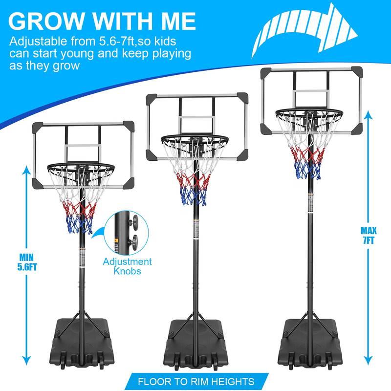 Easy-Adjust Portable Basketball Hoop for Kids