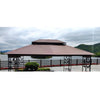 Brown Double Roof Patio Gazebo Canopy Top