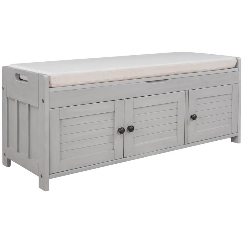 Cozy Curved Storage Bench with Hidden Space