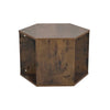 Chic Hexagon Wood Coffee & Side Table Set