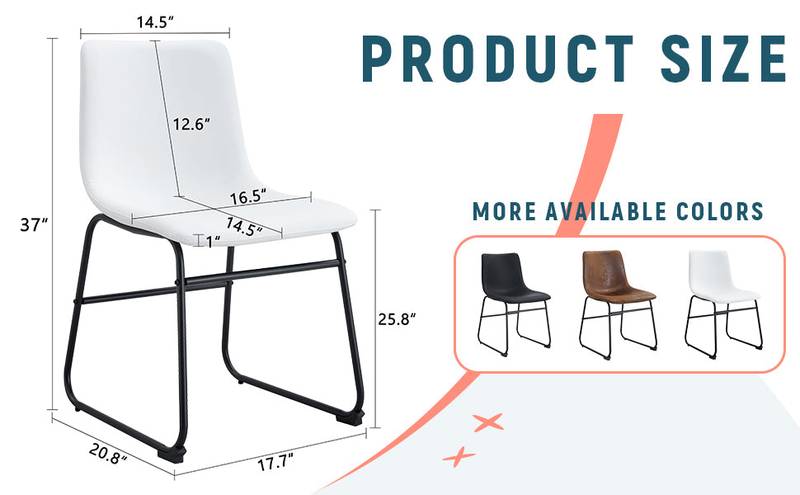 Chic White PU Leather Chair - Perfect for Modern Spaces!