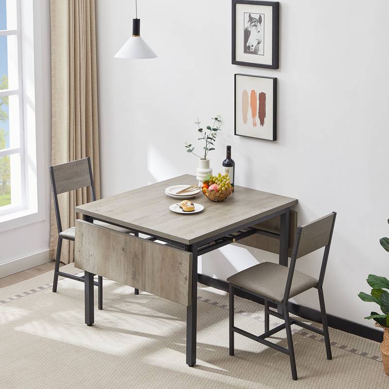 Cozy Foldable Dining Table in Grey