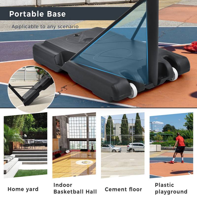 Glow & Shoot: Adjustable Portable Basketball Hoop for All Ages
