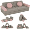 Cozy Kid's Play Couch Set in Pink