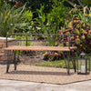 Zion Rustic Wood & Metal Bench