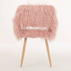 Chic Pink Faux Fur Makeup Chair