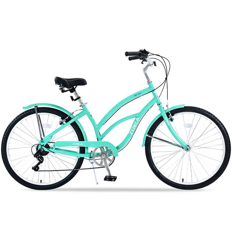 Colorful 7-Speed Beach Cruiser Bike