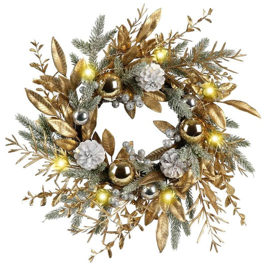 Luminous Christmas Wreath for Your Door