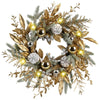 Luminous Christmas Wreath for Your Door