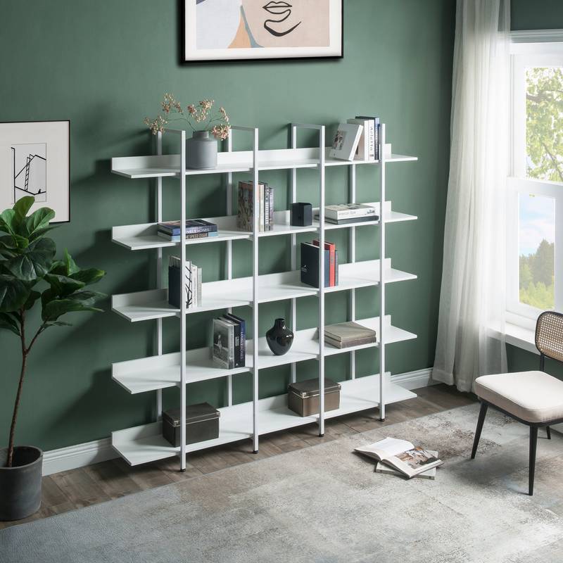 Vintage Industrial 5-Tier Bookshelf