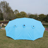 Blue Double-Sided Patio Umbrella - Spacious & Stylish Shade Solution!