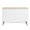 Chic White & Oak 6-Drawer Dresser