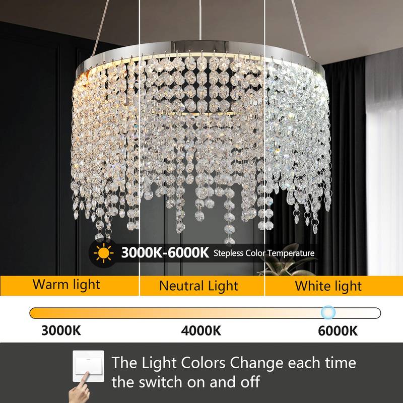 Radiant Elegance Adjustable LED Chandelier