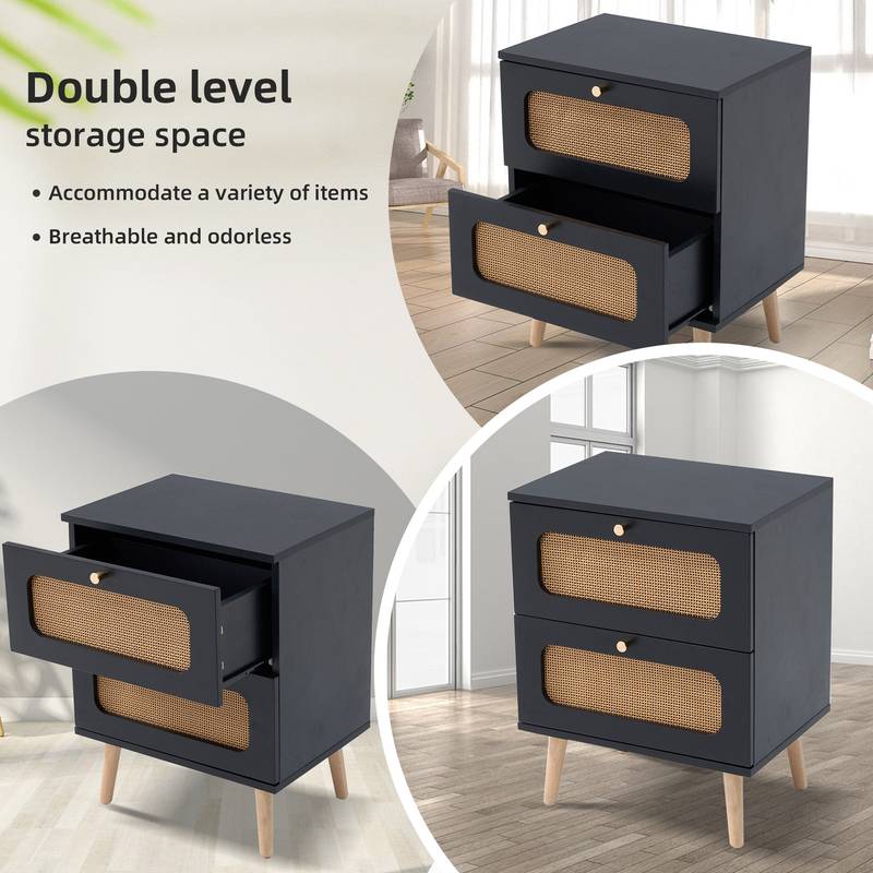 Rattan Charm Nightstand