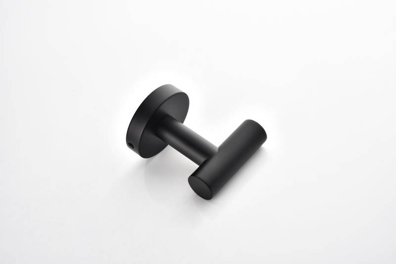 Sleek Black Wall Hooks - No Drill, Stylish & Functional!