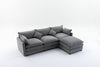Chic Modular L-Shaped Sofa with Ottoman