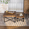Chic Retro Square Coffee Table Duo