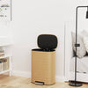 Soft Close Step Trash Can - Stainless Steel Elegance
