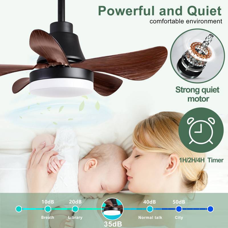 Cozy Breeze Flush Mount Ceiling Fan with Remote and Lights