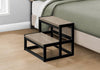 Chic Black Metal Step Stool with Dark Taupe Finish