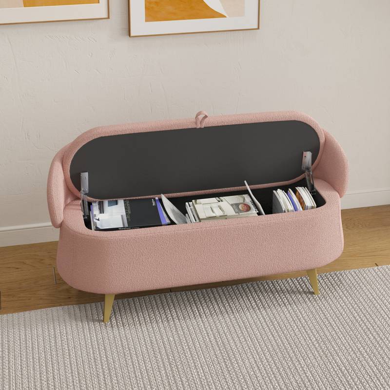 Dreamy Teddy Long Storage Sofa Stool