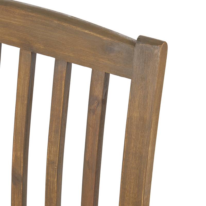 Cozy Acacia Dining Chair Duo