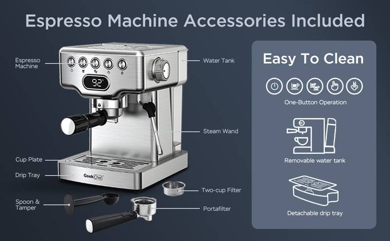Espresso Bliss: Home Barista Machine with Milk Frother