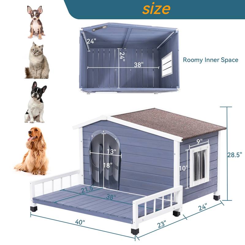 Cozy Canine Cottage with Terrace and Rainproof Roof