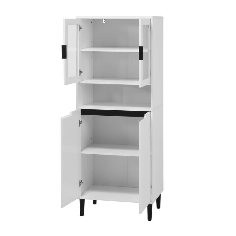 Elegant Glass-Front Storage Bookcase
