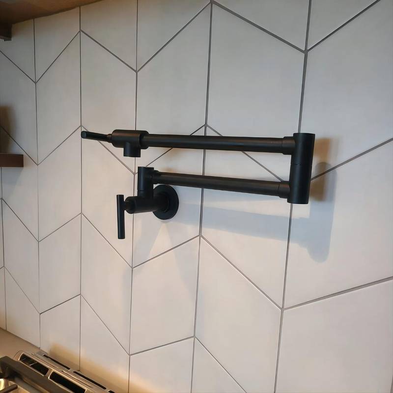 Stretchable Pot Filler Faucet - Matte Black
