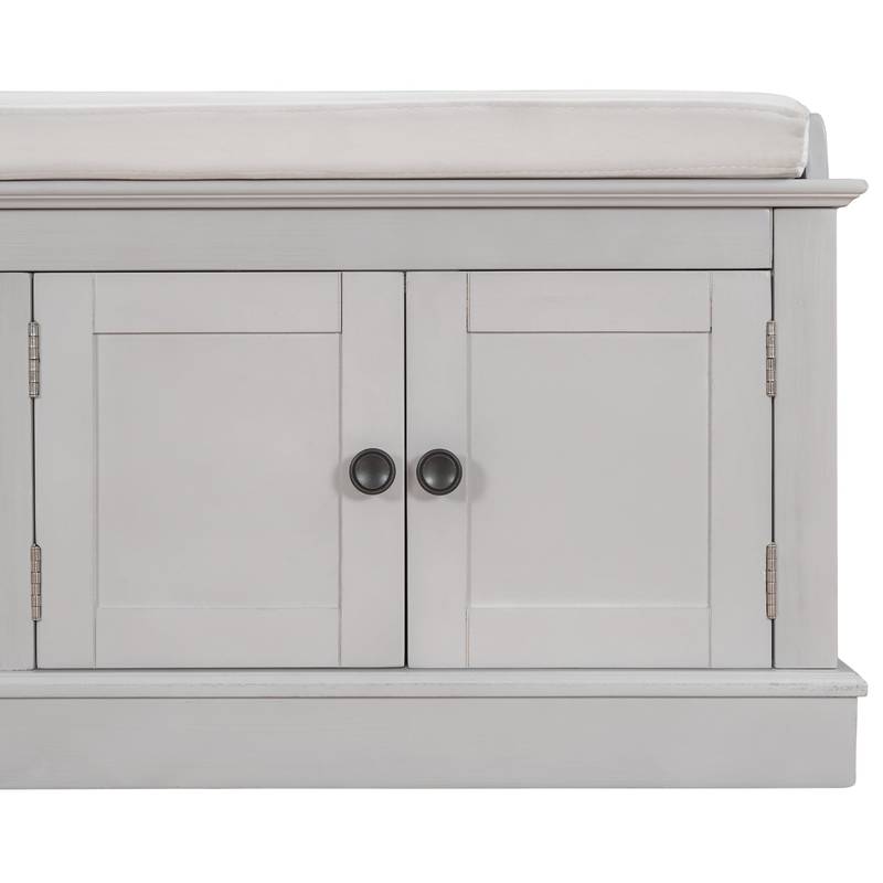Stylish Storage Bench with Cushioned Seat