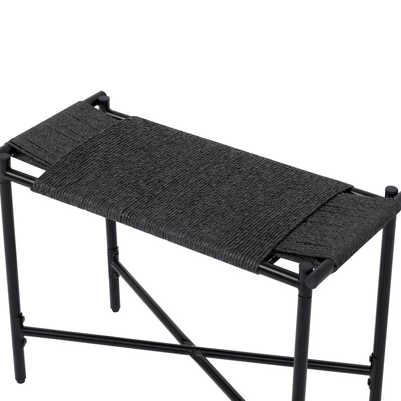Chic Handwoven Footstool – Stylish Comfort for Any Room