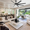 Bright Breeze: Oversized LED Ceiling Fan with Sleek Black Blades