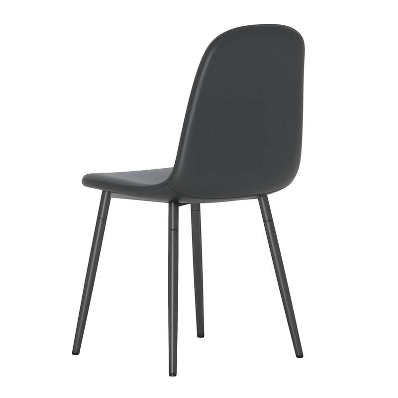 Sleek Black Dining Chair Set - Modern Comfort in Every Seat!