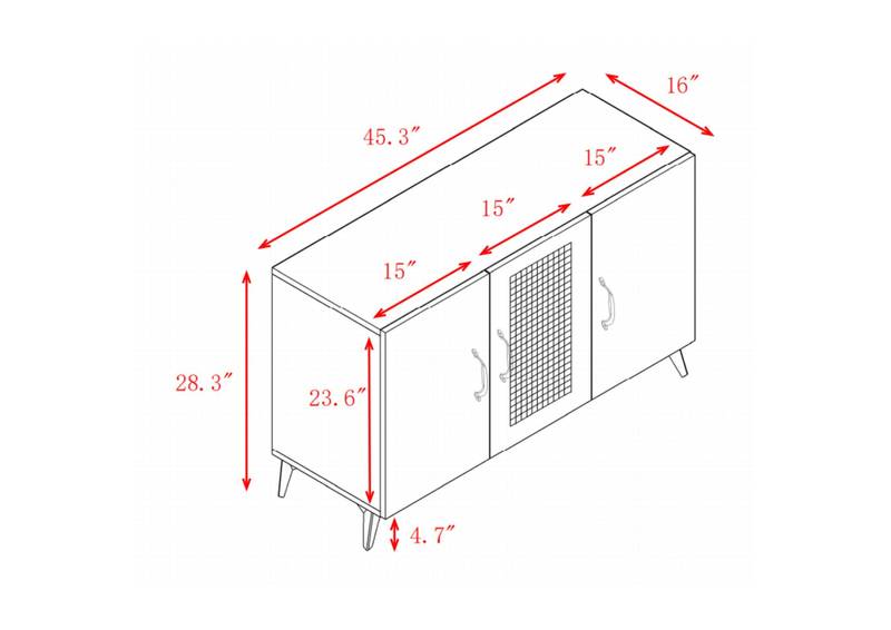 Rattan Charm Storage Cabinet - Stylish & Sturdy for Home or Dining!