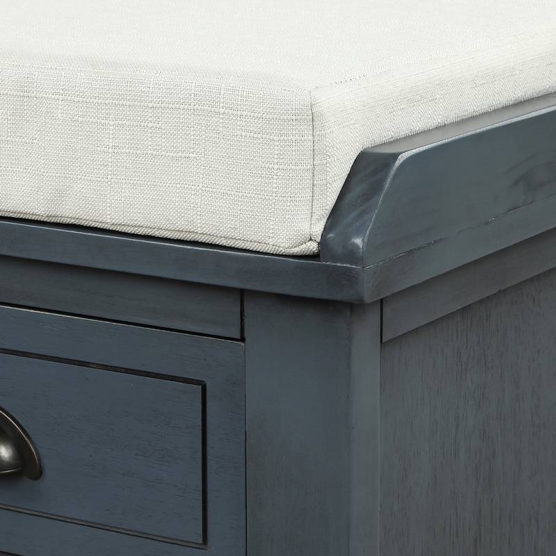 Rustic Charm Storage Bench with Baskets