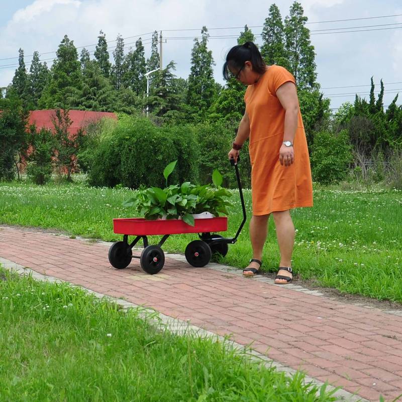 Rugged Red All-Terrain Garden Cart
