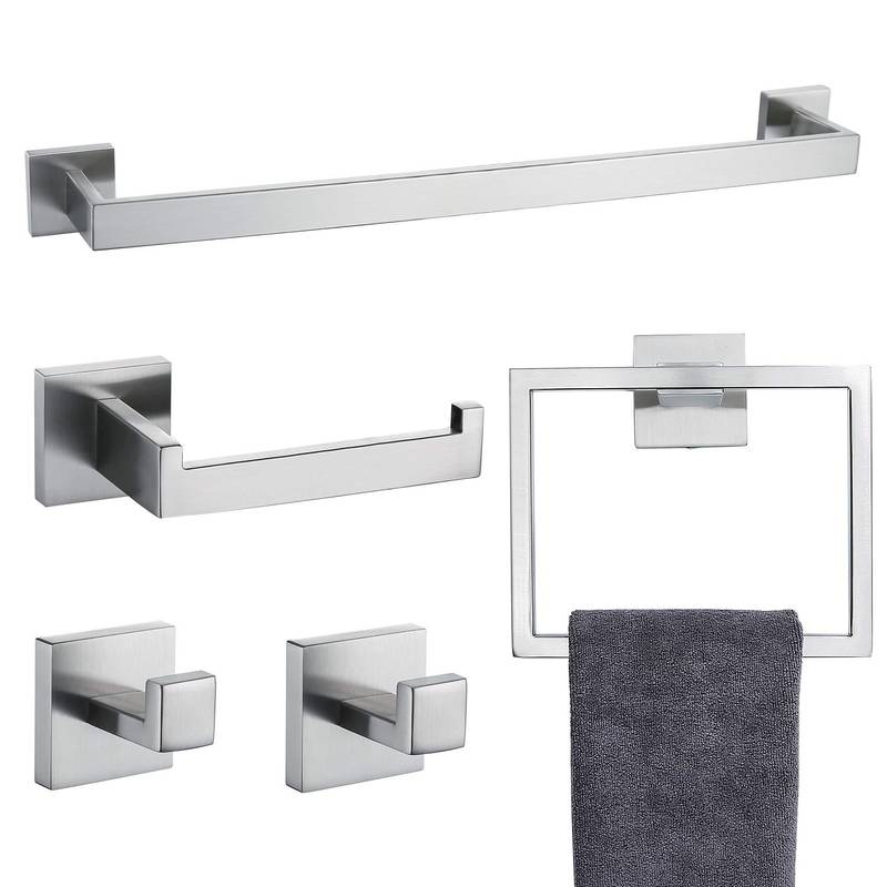 Stylish Stainless Steel Towel Bar Set