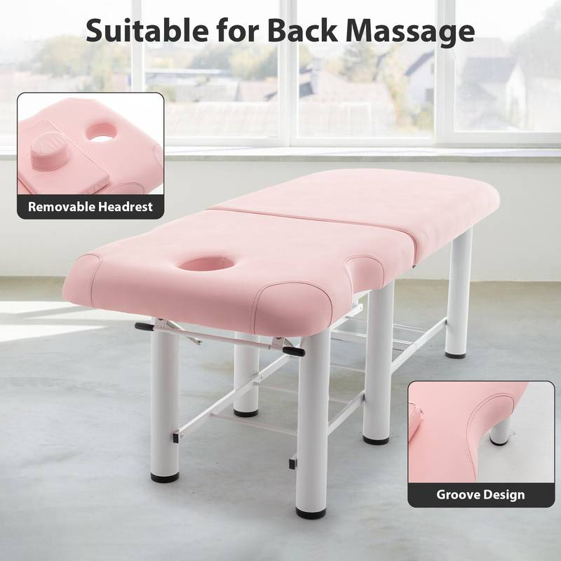 Cozy Comfort Massage Table with Adjustable Backrest and Storage