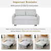 Light Blue Sleeper Sofa with USB Ports and Pillows