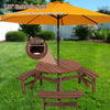 Cozy Circular Picnic Table for Six - Perfect for Your Outdoor Space!